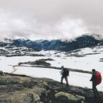 Sebastian Vetter und sein Partner Dr. Thomas Vogel, Schönheitschirurg, wandern auf dem Jungfraujoch